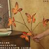 Leyouyi Flor Artificial Grande de Mariposa con 5 Pétalos Arreglo Floral Retro de Gran Altura Flor Artificial para el Hogar Estilo Francés Retro