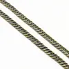 Acessórios de hardware para bagagem Bolsa mensageiro faça você mesmo com corrente dourada clara de 7 mm de largura, corrente dupla de metal trançada