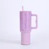 Taza de Hielo Aislada de 40 oz con Estampado de Leopardo Nuevo Transfronteriza, Taza de Acero Inoxidable al Vacío Portátil Creativa y Sencilla con Asa