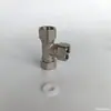 Aço Inoxidável 304 4 Pontos Espessado Rosca Macho e Fêmea Junta Giratória Tê Tubulação de Gás Cotovelo de Aquecedor de Água Junta de Tubulação de Água com