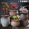 Novo estilo vaso de flor suculenta vaso de cerâmica de pilha antiga calibre grande e pequeno vaso de flor suculenta retrô personalidade criativa simples vaso de flor de grés