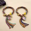 Pulsera Tejida a Mano de Hilo de Algodón de Tíbet Trenzada Wuye Manjushri Zorro Hada Thangka Pulsera de Reencarnación Pulsera Tejida a Mano Estilo Tíbet