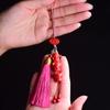 Bolsa de Areia Imperial Natural Genuína de Alto Teor Pendente para Carro Pendente Ruizu Fivela de Lótus Pingente com Borla Pingente para Celular
