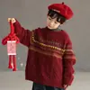 253774 Suéter Pulóver de Moda Holgada Estilo Coreano para Otoño e Invierno Infantil, Más Fácil de Combinar, Estilo Occidental Casual