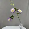 Arreglo Floral Decorativo de Peonías Estilo Monte Fuji para Sala de Estar, Arreglo Floral para Bodas, Decoración Floral Artificial de Alta Gama