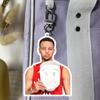 Curry fondo blanco acrílico llavero de doble cara colgante para mochila soporte periférico de imagen TikTok mismo estilo
