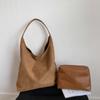 Atacado do Fabricante Outono e Inverno Novo Retro Maillard Grande Capacidade Bolsa de Axila para o Dia a Dia Textura Fosca Bolsa de Ombro Tote