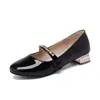 Sandalias Infantiles Lindas de Verano 2026 Mary Jane Zapatos Pequeños de Cuero Punta Redonda Perla Sintética Corte Bajo Velcro Zapatos para Niñas