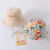 Sombrero de Sol con Protección Solar para Niños, Sombrero a Prueba de Viento para Salidas de Jardín de Infancia, Moderno Sombrero de Pescador de Doble Cara para Bebés y Niños Medianos