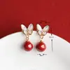 Pendientes de Arena Imperial de Cinabrio Natural al por Mayor, Cobre Incrustado con Circonita, Agujas de Plata 925, Pendientes de Arena de Oro Púrpura de Alto Contenido