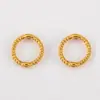 Anel Twist de Aço Inoxidável 304 Banhado a Ouro 18K com Duas Aberturas Anel de Contas Material para Miçangas Anel de Conexão para Pulseira Acessórios