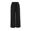 Calça Casual de Cintura Elástica com Cordão de Ajuste Perna Reta Moda Verão 2026 Versátil Solta Emagrecedora Casual