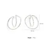 Pendientes de Clip Europeos y Americanos para Mujeres Sin Perforaciones, Estilo Minimalista, Personalidad Metálica Exagerada, Temperamento Retro, Pendientes Sencillos, Pendientes Grandes para Mujeres
