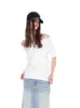 Blusa Feminina Fina com Design de Um Ombro, Caimento Justo, Camiseta de Manga Curta, Roupa Feminina Elegante, Caimento Solto Casual, Versátil