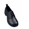Nova Coleção Primavera e Outono 2026 Sapatos para Mães Estilo Britânico Versátil Bico Redondo Cadarço Sapatos Mocassins Celebridade da Internet Sapatos de Couro Femininos Cadarço Sapatos Femininos