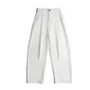 Pantalones rectos anchos de estilo retro trendy de la marca Rumeng para hombre, pantalones casuales sueltos de otoño para pareja, con caída y forma curva