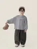 Camiseta de Manga Larga para Niño Changguo Ropa Niños Otoño Nuevo Estilo Algodón Puro Estampado de Letras Top para Primavera y Otoño