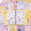 Adesivos de diário de desenho animado para crianças combinam com bolsa de card goo estilo menina fofo adesivos transparentes coração de menina Adesivos Pegajosos