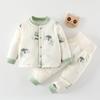 Traje de chaqueta acolchada de algodón para bebé otoño e invierno bebé cálido grueso invierno dividido ropa acolchada ropa acolchada de algodón para hombres, mujeres y niños pantalones de algodón