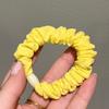 Nuevo Anillo para el Cabello de Crema Coreano de Principios de Verano Cuerda Elástica Simple Pequeña de Intestino Cuerda para Atar Cuerda para el Cabello de Seda de Hielo de Celebridad de Internet Máscara