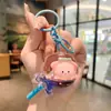 Desenho animado de areia movediça urso dos sonhos menina chaveiro cor de leite em pó boneca fofa pingente de bolsa casal presente pequeno atacado