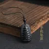 Pingente Torre Wen Chang de Obsidiana Natural Gelo da Montanha Putuo para Homens e Mulheres, Pingente de Sucesso na Lista Dourada Presente Atacado