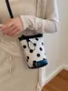 Bolso cubo de moda de lunares transfronterizo, bolso de hombro versátil y elegante estilo coreano para el uso diario y el trabajo, bolso cruzado de color block de nicho