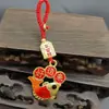 Nueva Marea Nacional Pequeños Regalos Llavero Exquisito Estilo Antiguo Calabaza Segura Colgante para Llavero de Coche Unisex Fortuna y Prosperidad