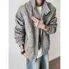 Chaqueta de Otoño 2026 para Calle Principal para Hombres y Mujeres, Estilo Hong Kong, Fresco Desaliñado, Sencillo, Cuello de Béisbol, Casual, Mismo Estilo para Parejas, Ropa Exterior Versátil