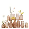 Jarrón de Vidrio Retro Estilo Chino, Jarrón de Vidrio para Arreglos Florales, Adorno de Jarrón Decorativo Pequeño y Fresco