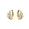Pendientes de Espiga de Trigo Pequeños Exquisitos con Circonita, Aleación de Moda Xuping Chapada en Oro de 24 Quilates para Mujer, Personalizados con un Toque de Alta Gama