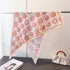 Novo Estilo Elegante Seda Falsa Estampada Gravata de Cintura Lenço Triângulo Lenço de Proteção Solar Lenço de Pescoço Lenço de Seda Feminino Lenço de Pescoço Lenço de Cabeça Lenço