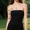 Adesivos de tatuagem de borboleta exclusivos que mudam de cor na fronteira, adesivos de tatuagem temporários realistas preto para rosa estilo ins frescos, personalizáveis