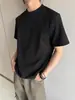 Camiseta Negra de Manga Corta para Hombre, Estilo Veraniego Nuevo, Algodón Mamba Capa de Aire, Estilo Americano, Parches, Marca Sencilla y de Moda con Acabado de Alta Gama y Estilo Fresco