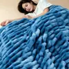 Manta de Piel de Conejo Personalizada de Invierno Amazon Manta para Siesta en la Oficina Chal Manta Pequeña Manta Espesa para Sofá