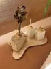 Amostras de Acessórios de Banheiro em Travertino Amarelo, Bandeja de Amostras, Sabonete Líquido para Mãos, Porta-Sabonete para Lavatório, Porta-Objetos, Frasco de Loção com Óleo Essencial