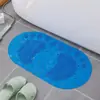 Tapete Antiderrapante para Banheiro, Tapete de Banho Espesso Ecológico com Drenagem em Formato de Furo, Tapete Oval para Massagem nos Pés com Ventosas