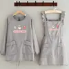 Delantal Dopamina de manga larga, moda de verano ultradelgada para el trabajo, especializado para uso en comedores y oficinas, mono transpirable para cocina y hogar