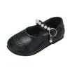 Zapatos de Cuero para Niñas 2026 Otoño Nuevo Estilo Coreano Zapatos de Princesa con Pedrería Suela Suave para Niñas Pequeñas Zapatos Individuales de Boca Baja para Exportación
