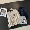 Fio fornecido pelo cliente, estilo início de outono, suéter de tricô de lã com fio floral, manga longa, caimento solto e relaxado, blusa fina para mulheres, H0914S
