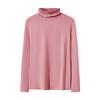 Camiseta básica casual de modal de cuello alto para mujer, manga larga para primavera, otoño e invierno, nueva, color puro, estilo delgado
