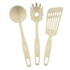 Espátula doméstica cozinha de trigo palha três peças colher de sopa pá de fritar colher de farinha utensílios de mesa não machuca panela conjunto utensílios de cozinha