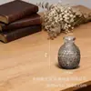 Vaso de Vidro Sódio-Cálcio Personalizado Transfronteiriço, Pote de Armazenamento, Estilo de Padrão em Malha de Luxo Leve, Decoração de Sala de Estar, Armazenamento de Vaso de Flores Estilo Europeu