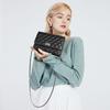Bolso de Mujer 2021 Nuevo Estilo Piel de Vaca Cadena de Diamantes Pequeña Fragancia Moda Un Solo Hombro Bolso Cuadrado Pequeño Bandolera Cuero Genuino Bolso de Mujer
