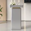 Púlpito Atril, Escritorio de Recepción Lacado de Lujo Ligero, Recepción de Hotel Sala de Conferencias, Púlpito para Presentador Móvil