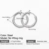 Hip-Hop Amazon Acero Inoxidable Clips de Oreja de Resorte Sin Perforar Moda Transfronteriza Anillos de Nariz y Pendientes Pendientes Sin Perforación Sin Agujero