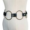 Cinturón negro redondo sello de cintura para mujer decorativo simple todo a juego sello de cintura