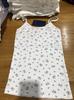 Estilo BM Camisola de Oso Azul con Cuello de Encaje de Tres Botones para Mujer Verano Nuevo Bm Ropa Interior Top Corto