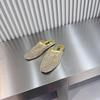 Nuevas Chanclas de Verano 2026 Estilo Europeo y Americano de Moda Punta Redonda Transpirables Malla con Pedrería Sin Cierre Planas para Exterior para Mujer