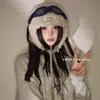 Bonito Sombrero de Orejeras Estilo Piloto para Mujer, Cálido y Espeso de Invierno, Tejido que Hace que la Cara Parezca Más Pequeña, Moderno